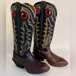 Tony Lama Buckaroo Crazy Horse RR1002 Men's Tall Cowboy Boots Leather Size 8D